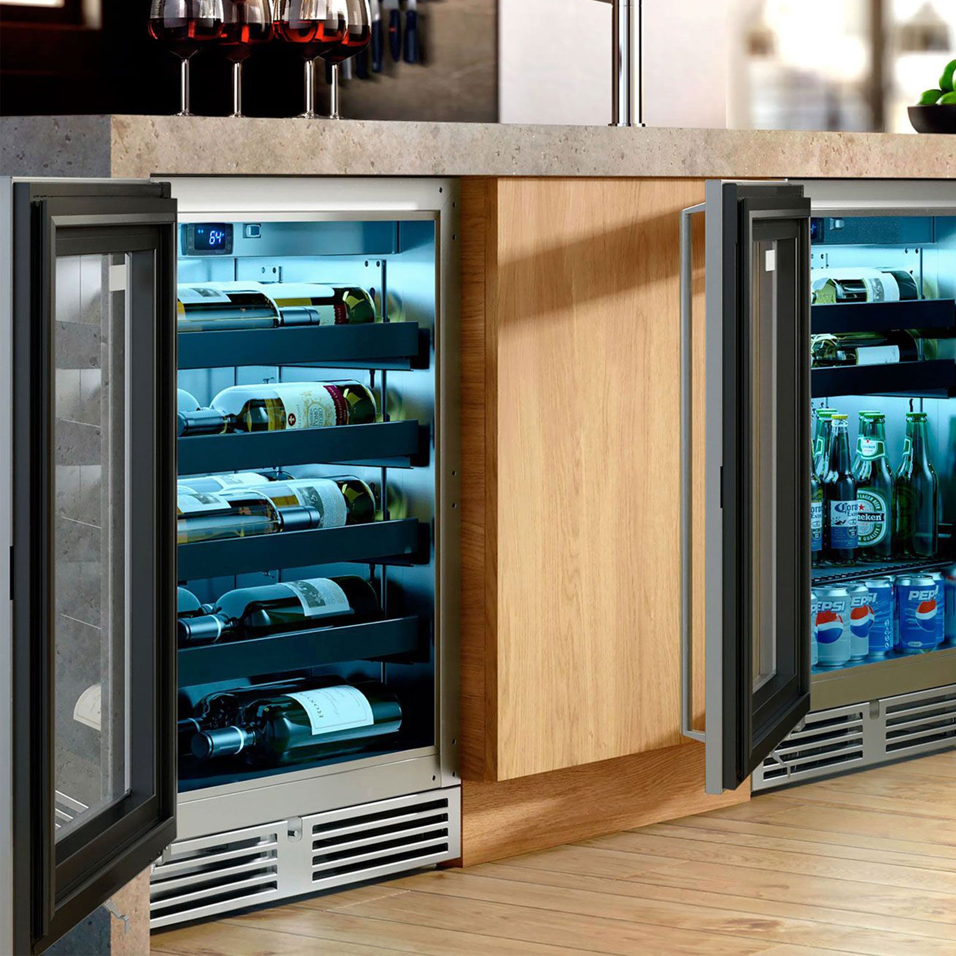 24 Inch Outdoor Undercounter Refrigerator With Solid Door