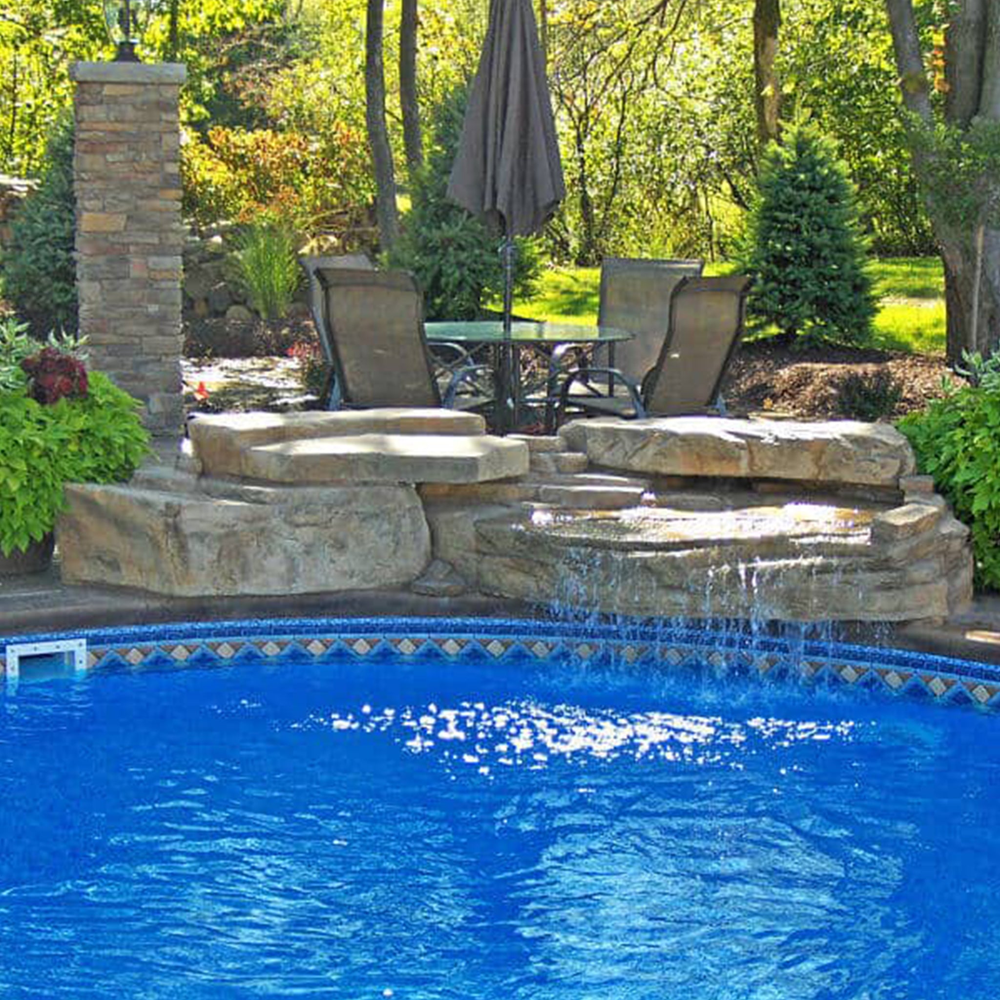 Rico Rock® 4 Piece Ledger Swimming Pool Waterfall Kit | On The Patio ...